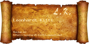 Leonhardt Kitti névjegykártya