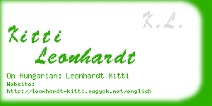 kitti leonhardt business card